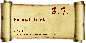 Besenyi Tünde névjegykártya
